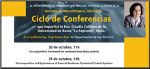 Ciclo de conferencias sobre un marco geométrico para sistemas de retardo de tiempo no lineal
