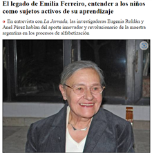 El legado de Emilia Ferreiro, entender a los niños como sujetos activos de su  aprendizaje