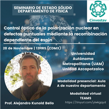 Control óptico de la polarización nuclear en defectos puntuales mediante la recombinación dependiente del espín