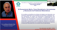 El Pensamiento Multi y Trans Disciplinario, Herramientas y Resolución de Problemas Matemáticos