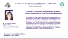 Economía circular de los agregados gruesos, cambio de paradigma en el concreto estructural