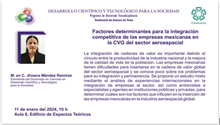 Factores determinantes para la integración competitiva de las empresas mexicanas en la CVG del sector aeroespacial