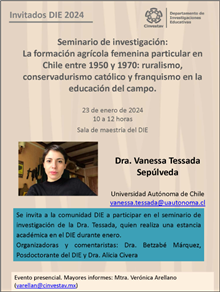 La formación agrícola femenina particular en Chile entre 1950 y 1970: ruralismo, conservadurismo católico y franquismo en la educación del campo