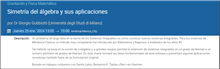 Simetría del álgebra y sus aplicaciones