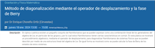 Método de diagonalización mediante el operador de desplazamiento y la fase de Berry