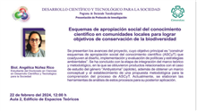 Esquemas de apropiación social del conocimiento científico en comunidades locales para lograr objetivos de conservación de la biodiversidad