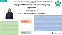 “Cryogenic CMOS Circuits for Quantum Computing Applications”