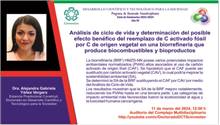 Análisis de ciclo de vida y determinación del posible efecto benéfico del reemplazo de C activado fósil por C de origen vegetal en una biorrefinería que produce biocombustibles y bioproductos