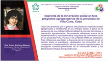 Impronta de la innovación social en tres proyectos agropecuarios de la provincia de Villa Clara, Cuba
