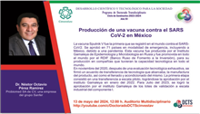 Producción de una vacuna contra el SARS CoV-2 en México