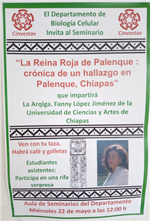 Seminario “La Reina Roja de Palenque: Crónica de un Hallazgo en Palenque, Chiapas