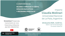 Conferencia Mujeres y niños en la cárcel espacios educativos y decisiones didácticas
