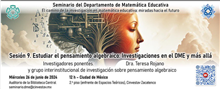 Sesión 9. Estudiar el pensamiento algebraico: Investigaciones en el DME y más allá