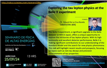Seminario Exploring the tau lepton physics at the Belle II experiment