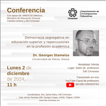 Conferencia Democracia segregativa en educación superior y repercusiones en la profesión académica