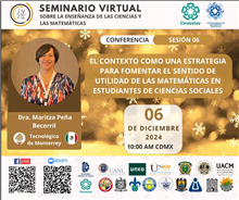 Seminario El contexto como una estrategia para fomentar el sentido de utilidad de las matemáticas en estudiantes de Ciencias Sociales