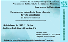 Coloquio Elementos de orden finito desde el punto de vista homotópico