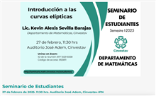 Seminario Introducción a las curvas elípticas