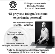 Seminario “El proyecto fotográfico como experiencia personal”