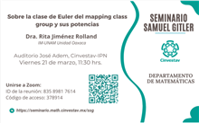 Seminario Samuel Gitler Sobre la clase de Euler del mapping class group y sus potencias