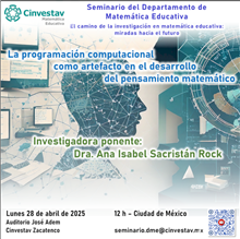 Seminario La programación computacional como artefacto en el desarrollo del pensamiento matemático