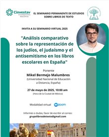 Seminario “Análisis comparativo sobre la representación de los judíos, el judaísmo y el antisemitismo en los libros escolares en España”