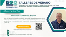 Taller de Verano Enseñanza – Aprendizaje. Álgebra