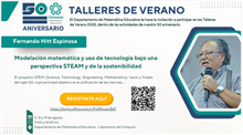Taller de Verano Modelación matemática y uso de tecnología bajo una perspectiva STEAM y de la sostenibilidad