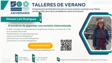 Taller de Verano A hombros de gigantes: una revisión sistematizada