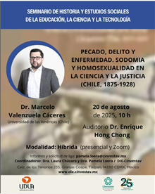 Seminario Pecado, delito y enfermedad. Sodomía y homosexualidad en la ciencia y la justicia (Chile, 1875-1928)