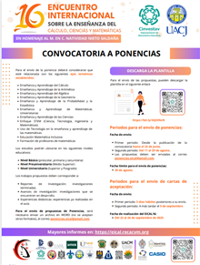 16 Encuentro internacional sobre la enseñanza del cálculo, ciencias y matemáticas