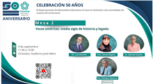 Mesa 2 Voces eméritas: medio siglo de historia y legado.