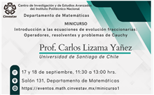 Minicurso Introducción a las ecuaciones de evolución fraccionarias: Operadores, Resolventes y problemas de Cauchy