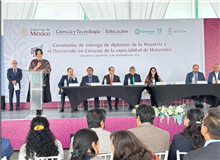 Ceremonia de entrega de diplomas de la Maestría y el Doctorado en Ciencias en la especialidad de Materiales
