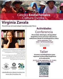 Conferencia Diversidad, ideología y desigualdad lingüística en los procesos educativos: reflexiones desde la sociolingüística crítica