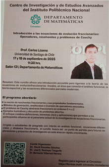 Curso: Introducción a las ecuaciones de evolución fraccionarias: Operadores, resolventes y problemas de Cauchy